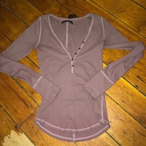 Light purple Henley Tee